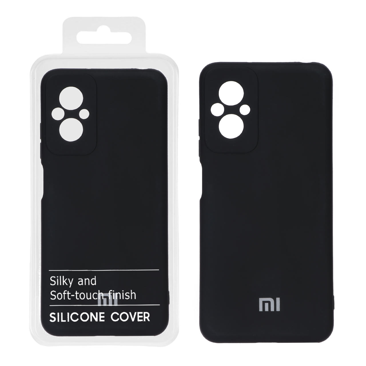 قاب نیو سیلیکون محافظ لنزدار RFF مدل Xiaomi Poco M5 - مشکی کد 6 (پک دار)